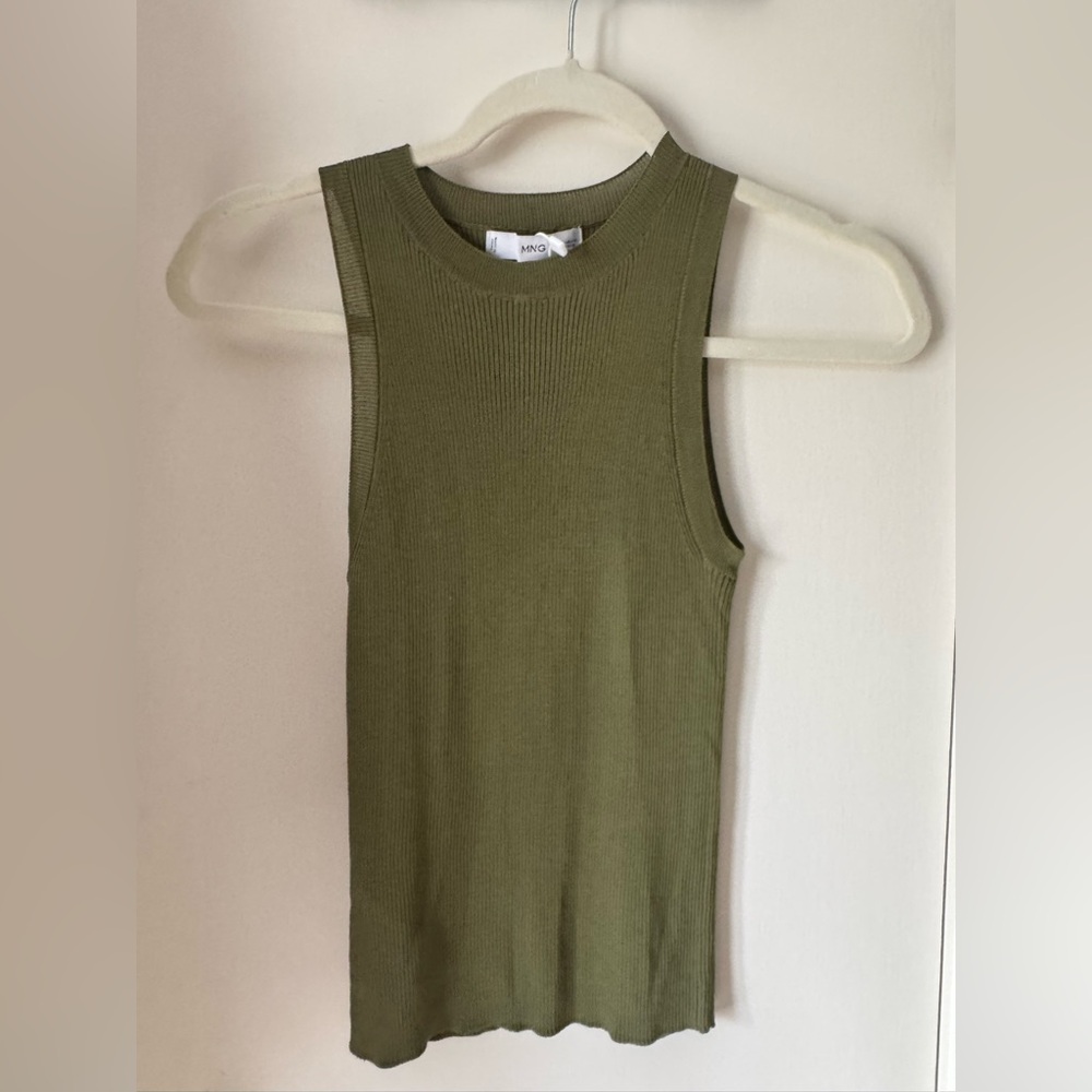 Mango Womens Olive Tank Top